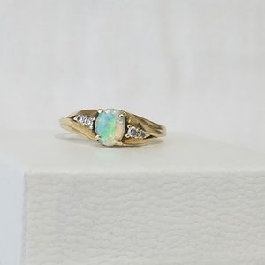 Gold Opal Birthstone Ring (DO NOT BUY, RESERVED)